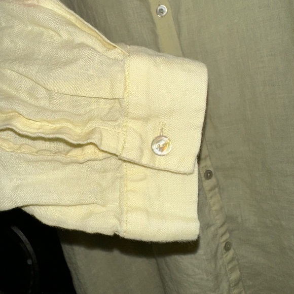 Eileen Fisher Organic Linen Long Button Down Tunic Boho Breathable Size M - Picture 8 of 10